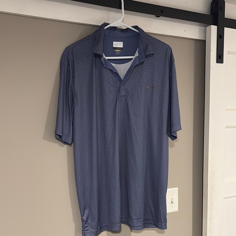 Greg Norman Collection Blue Polo Shirt Classic Design